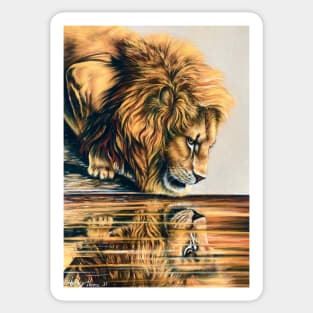 Reflections At The Watering Hole Sticker